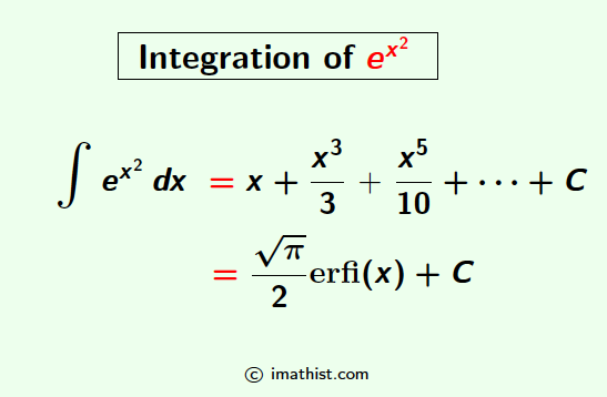 Integration of e^x^2